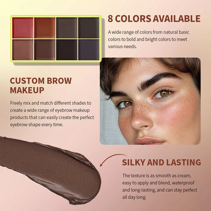 Curve Case Cream Eyebrow Cream Blush Highlighter Palette Matte Shimmer Finishes Shadow Tones Long-Lasting Cosmetics Beauty World Shop