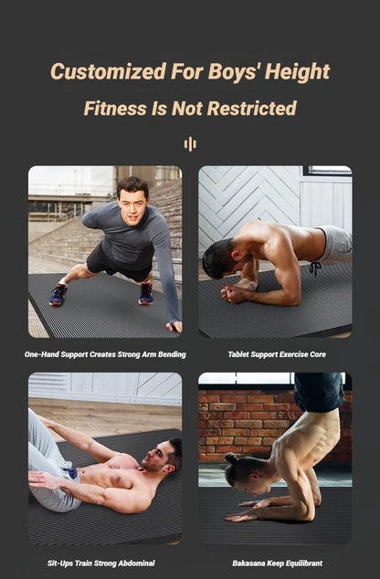 Two-Piece Set High Quality Extra Sport Thick Nbr Non-Slip Yoga Mats For Fitness Pilates Gym Home Tasteless Spor Universal Men Beauty World Shop