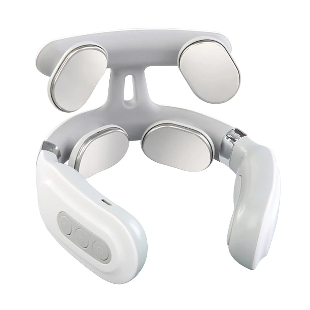 4-head Neck Massager USB Rechargeable Cervical Massager Relaxation Gifts for Women Men Dad Mom Beauty World Shop