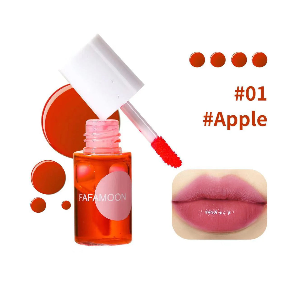 4 Color Fruity Lip Tint Water Gloss Tint, Moisturizing Waterproof Liquid Lipstick, Non-Stick, High Pigment, Long-Lasting Colors Beauty World Shop