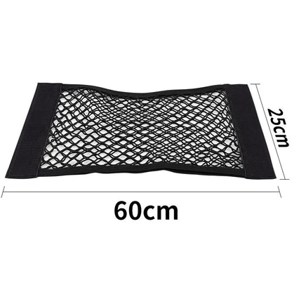Car Trunk Mesh Organizer Car Tail Storage Net Seat Back Pocket Universal Trunk Bag Auto Magic Tape Network Interior Accessories Beauty World Shop