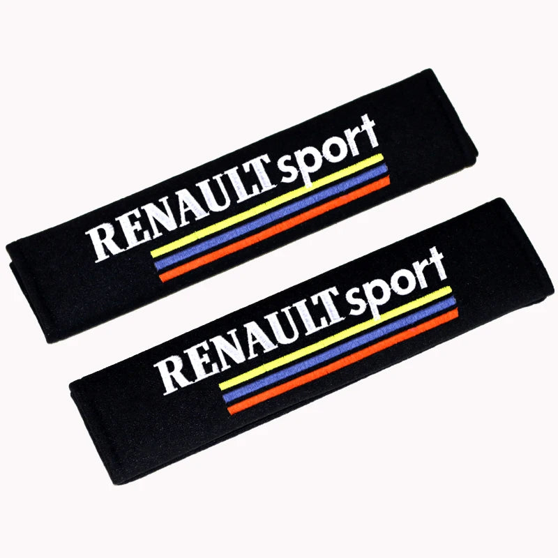 2PCS Carbon fiber Cotton Car Safety Belt Shoulder Cover seat belt pad for Renault koleos duster megane 2 logan clio Car Styling Beauty World Shop