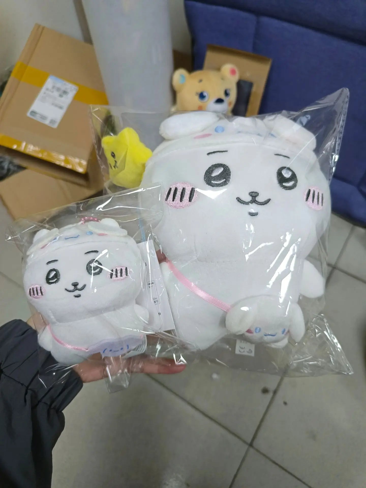 Self-deprecating Bear Chiikawa Sanrioi hachiware Plush Toy Co-branded Doll Pendant Cute Jiyi Xiaohachi Usaki Bedroom Ornaments Beauty World Shop