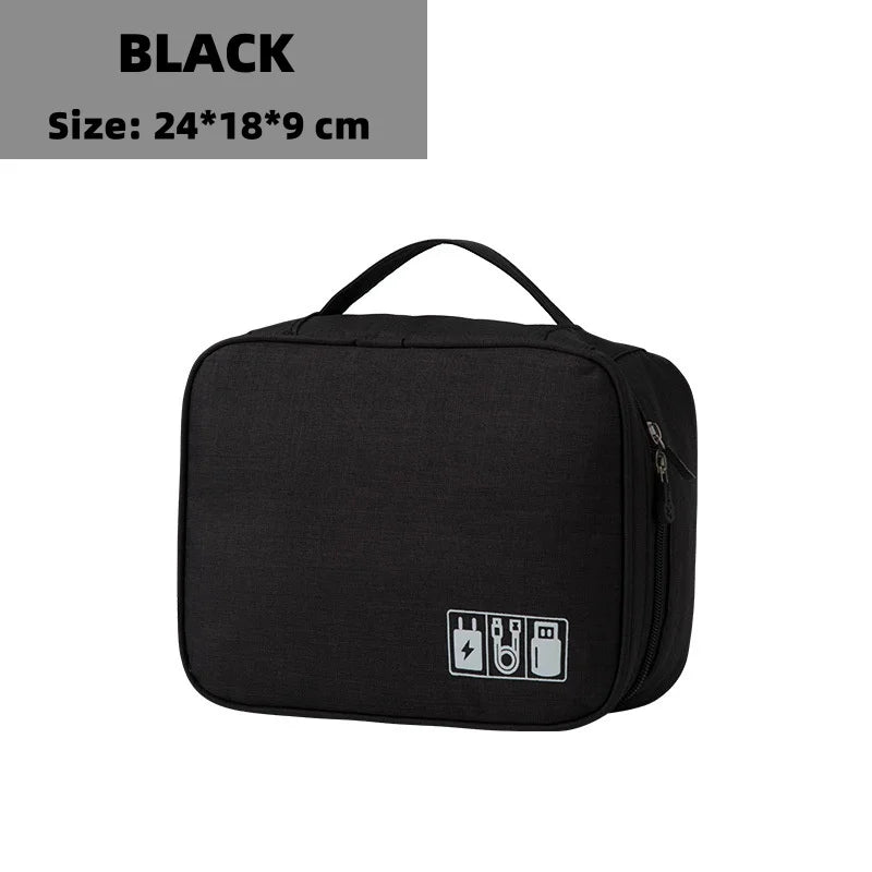 Travel Electronic Digital Storgage Bag Multi-Function Earphone Data Cable Charger Accessory Bag Multi-Layer Power Hard Disk Prot Beauty World Shop