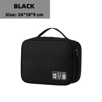 Travel Electronic Digital Storgage Bag Multi-Function Earphone Data Cable Charger Accessory Bag Multi-Layer Power Hard Disk Prot Beauty World Shop