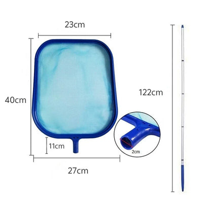 Pool Skimmer Net with 5 Aluminum Pole Sections 64'', Cleaning Leaf of Swimming Pools, Spas, Hot Tubs and Fountains Beauty World Shop