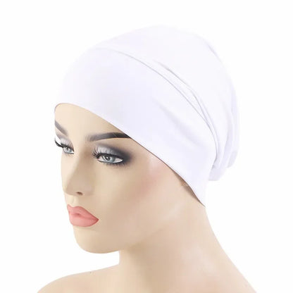 2020 soft modal inner Hijab Caps Muslim stretch Turban cap Islamic Underscarf Bonnet hat female headband tube cap turbante mujer Beauty World Shop