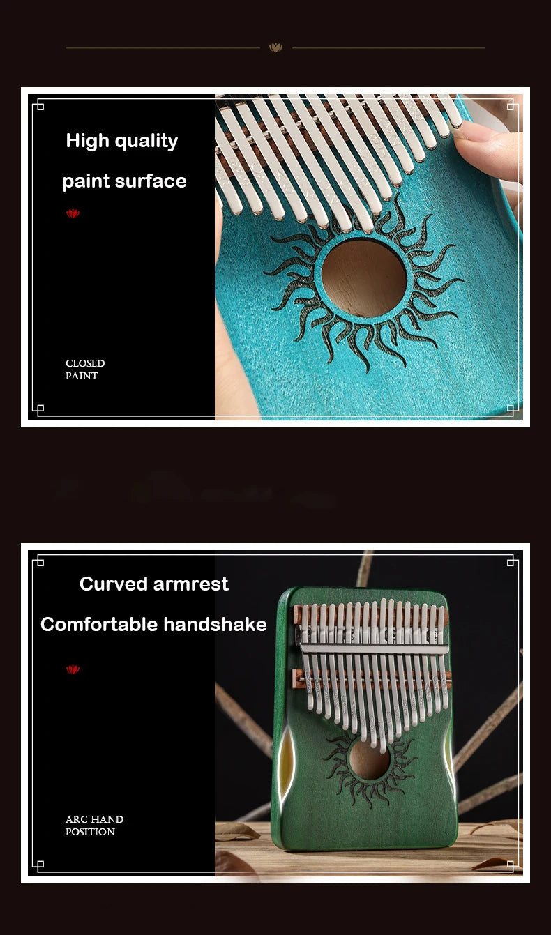 Hluru Kalimba 17 21 Key Kalimba Finger Piano Solid Maple Wood Kalimba Thumb Piano Keyboard Musical Instrument Mbira for Beginner Beauty World Shop