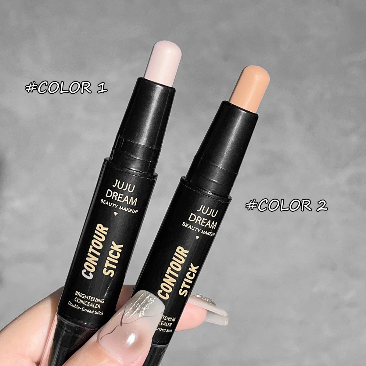Dual-ended contour stick, facial foundation, concealer, long-lasting dark circles, correcting contour concealer, makeup Beauty World Shop