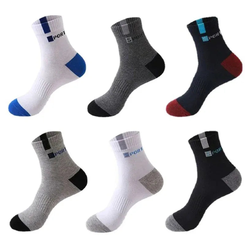 10/5/3pairs Breathable Con Sports Stockings Men Bamboo Fiber Autumn and Winter Men Socks Sweat Absorption Deodorant Business Sox Beauty World Shop