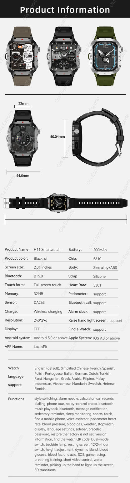 New Military GPS Smart Watch Men Flashlight Compass Waterproof Outdoor Sports Tracker Bluetooth Calls Smartwatch For Android IOS