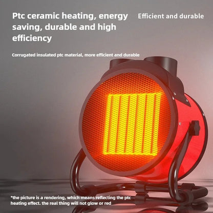 Portable 2000W Space Heater with Fan 2 Heat Settings Adjustable Thermostat Fan Mode Tip Over Overheat Protection for Indoor Beauty World Shop