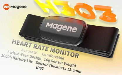 Magene H303 H64 Heart Rate Monitor Mover Sensor Dual ANT Bluetooth With Chest Strap Cycling Computer Bike Wahoo Garmin Sports Beauty World Shop