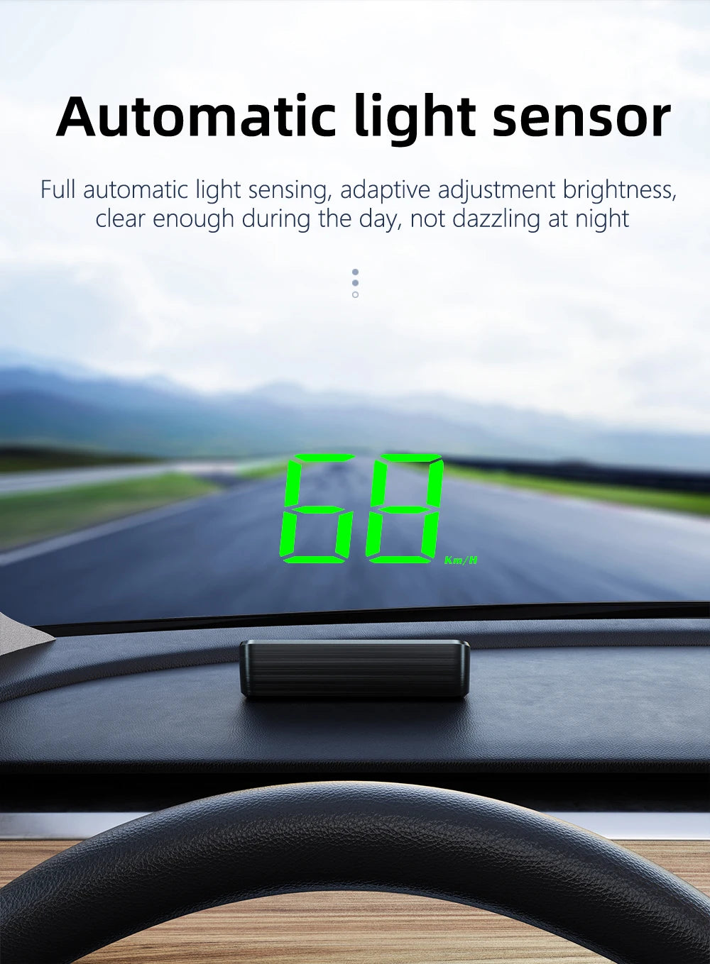  M2 Car GPS Head Up Display Universal Car Speedometer Gauge KM/H Windshield Projector Automatic Photosensitive Digital Speed Me Beauty World Shop