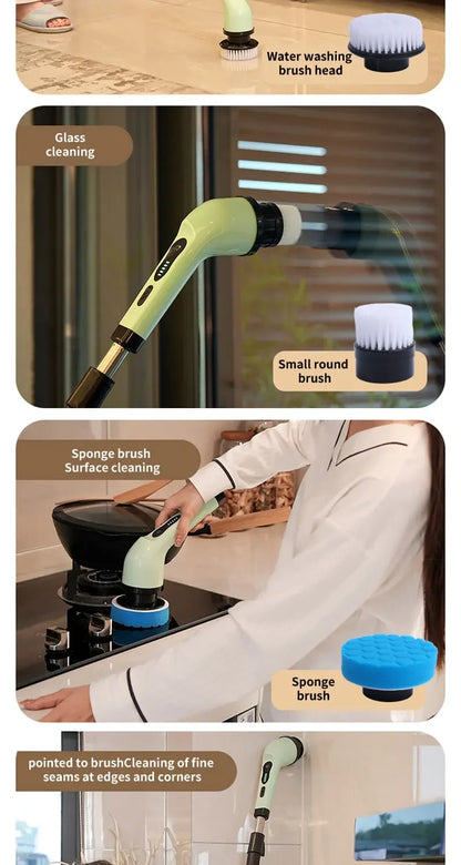 Cordless Spin Scrubber Electric Multipurpose Cleaning Brush for Kitchen Bathroom Toilet - Household Hair Brushes And Mops Beauty World Shop