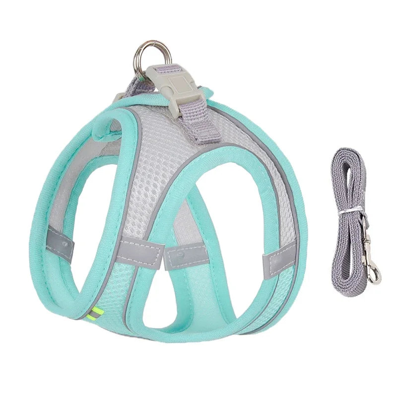 Puppy Harness Set Dog Accessories Adjustable Puppy and Cat Harness Vest French Bulldog Chihuahua Small Dog Collar Pet Leash Dogs Beauty World Shop