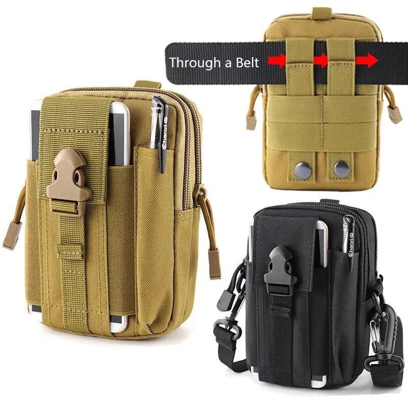 Mobile Phone Case Pouch Waist Bag Waterproof Nylon Multifunction Casual Men Waist Pack Male Small Bag Beauty World Shop