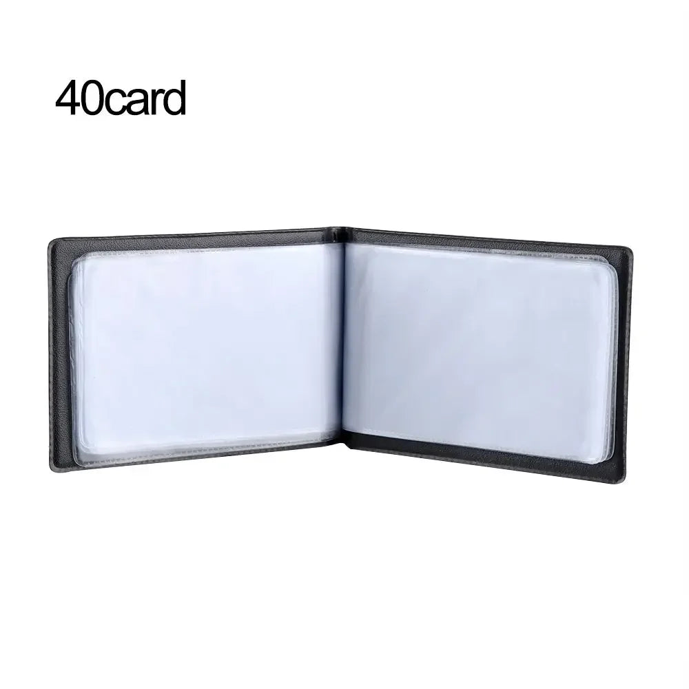 40/120/180/240/300 Cards ID Credit Card Holder Book Case Organizer Leather Business Cards ID Credit Card Holder Case Cards Album Beauty World Shop