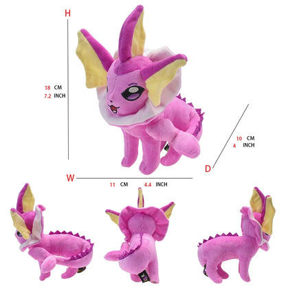Leafeon Vaporeon Glaceon Sylveon Espeon Umbreon Vaporeon Sylveon Plush Toys Game for Collectible Gift,Soft Plushies Stuffed Beauty World Shop
