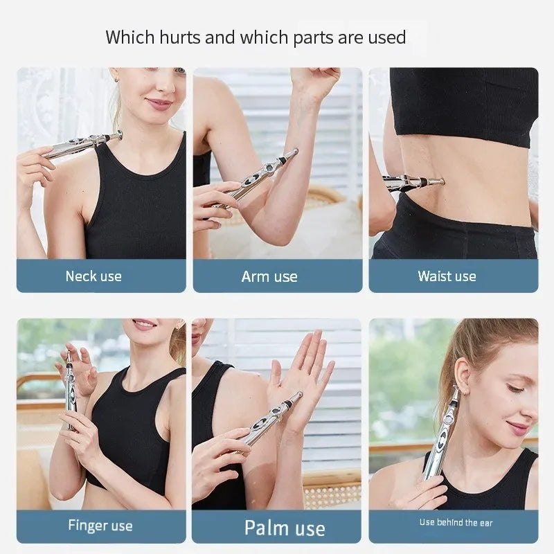 Electronic Acupuncture Pen Relief Pain Massage Point Meridian Energy Meridian Acupuncture Acup Plastic Material Without Battery Beauty World Shop