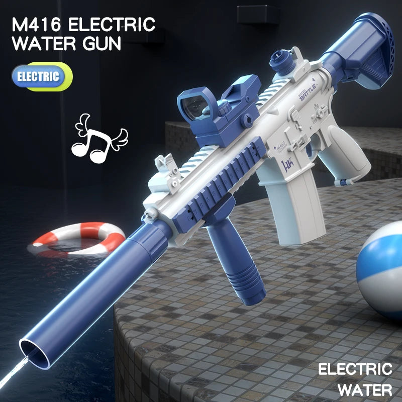 M416 Water Gun Electric Pistol Shooting Toy Full Automatic Summer Shoot Beach Outdoor Fun Toy For Children Boys Girl Adults Gift Beauty World Shop