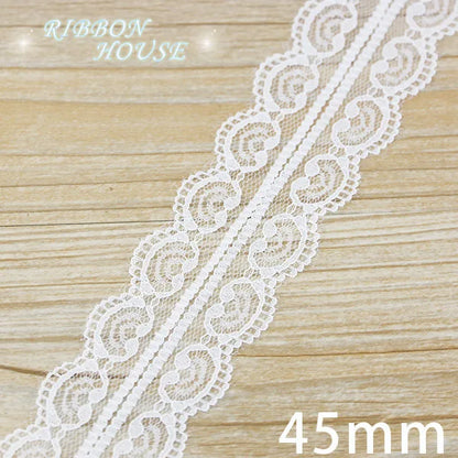 (5 yards/roll) white Lace ribbon fabric Webbing Decoration Lovely gift packing polyester Material Home Accessories Store
