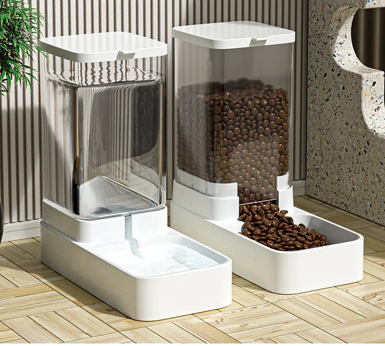 Large Capacity Automatic Gravity Pet Feeder and Water Dispenser Dual Bowl Leak Proof for Cats Dogs Home Travel Feeding Station Beauty World Shop