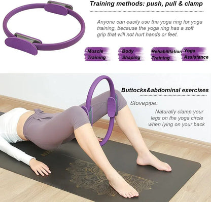 1Pcs Yoga Pilates Ring Non-slip Sports Resistance Ring Fitness Shaping Ring Pelvic Floor Muscle Training Fitness Yoga Equipment Beauty World Shop