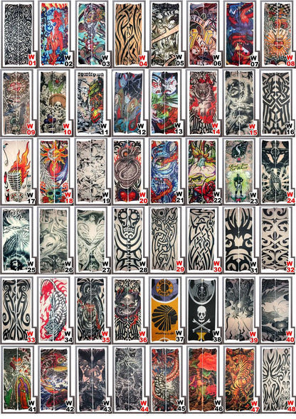 6 PCS Tattoo Sleeves Unisex Summer Cycling Sun Protection Arm Covers Beach Driving Fishing Breathable Nightclub Elastic Sleeves Beauty World Shop