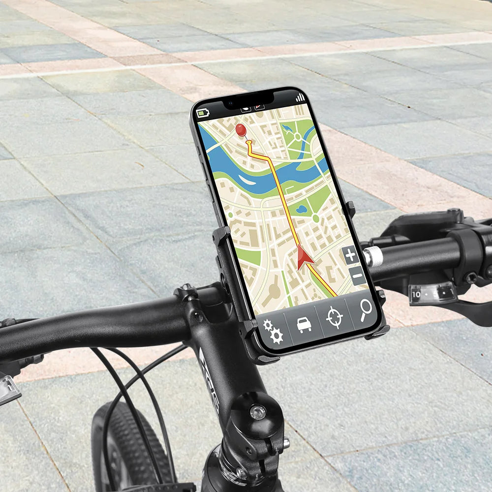NEWBOLER MTB Phone Mount Stand Bicycle Holder 360° Rotatable Aluminum Adjustable Bike Phone Holder Non-slip Cycling Bracke Beauty World Shop