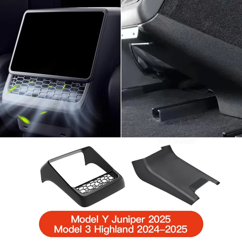 YZ For Tesla Model 3/Y Highland Juniper  Rear Center Console Air Outlet Cover Vent Outlet Dust Cover Car Styling Accessories Beauty World Shop