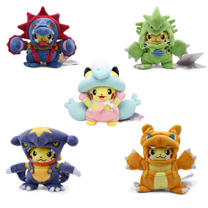 Cos Eevee Pikachu Cosplay Plush Toys Pikachu Peluche Lucario Stuffed Animal Doll Collectible Gift Cartoon Plushies Cute 20CM Beauty World Shop