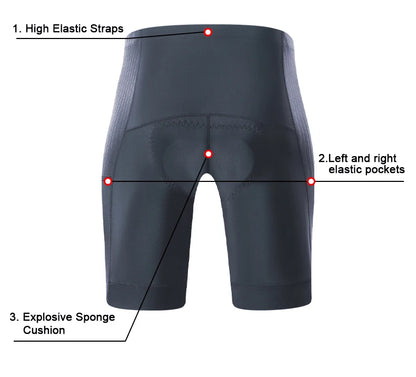 X-TIGER  Cycling Shorts Men Double Arrow Cushion Pad MTB Road Anti Slip Bike Shorts 7 Hours Ride Breathable Lycra Shorts Beauty World Shop