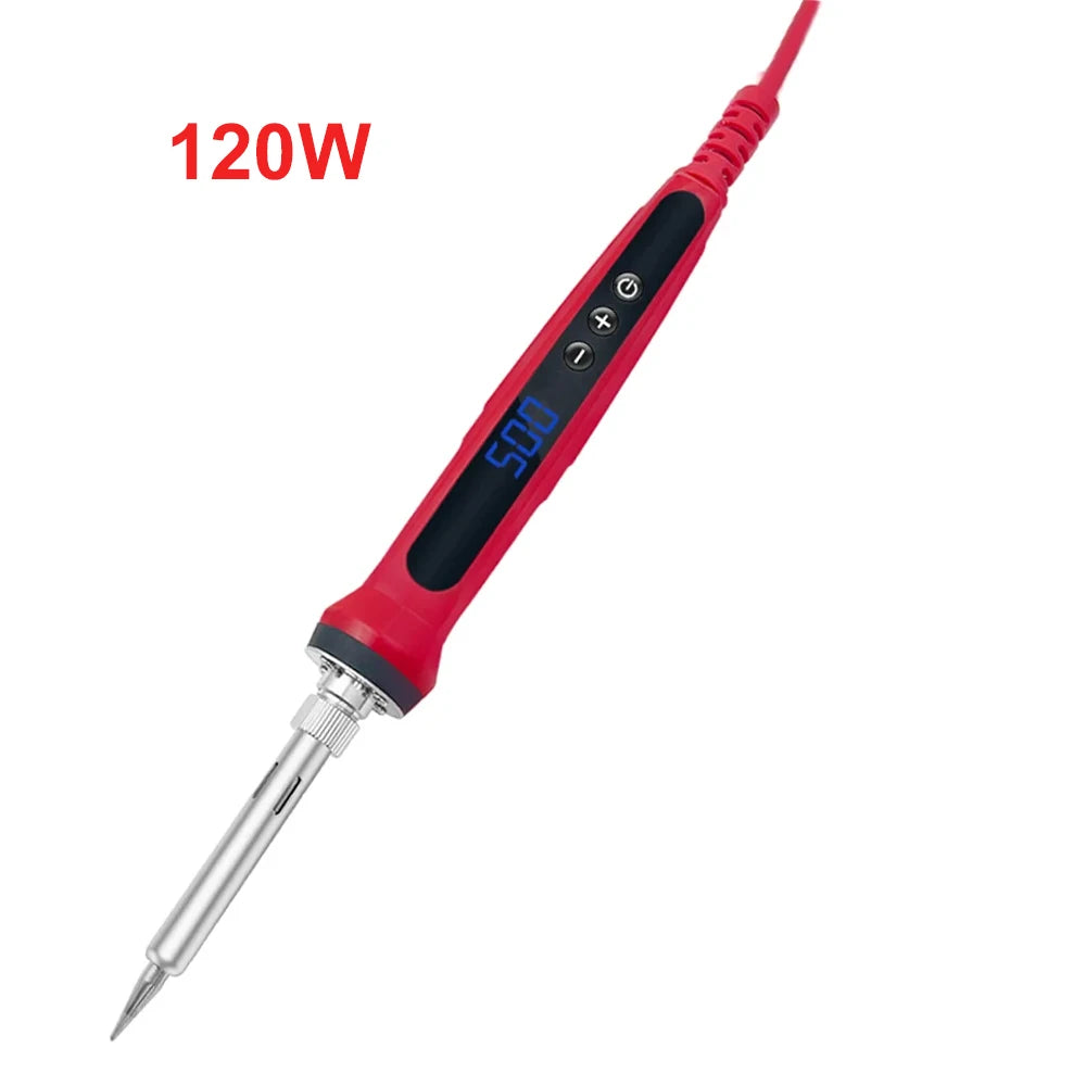 80W Soldering iron kit adjustable temperature LCD solder welding tools Ceramic heater soldering tips Tweezers soldering wire Beauty World Shop