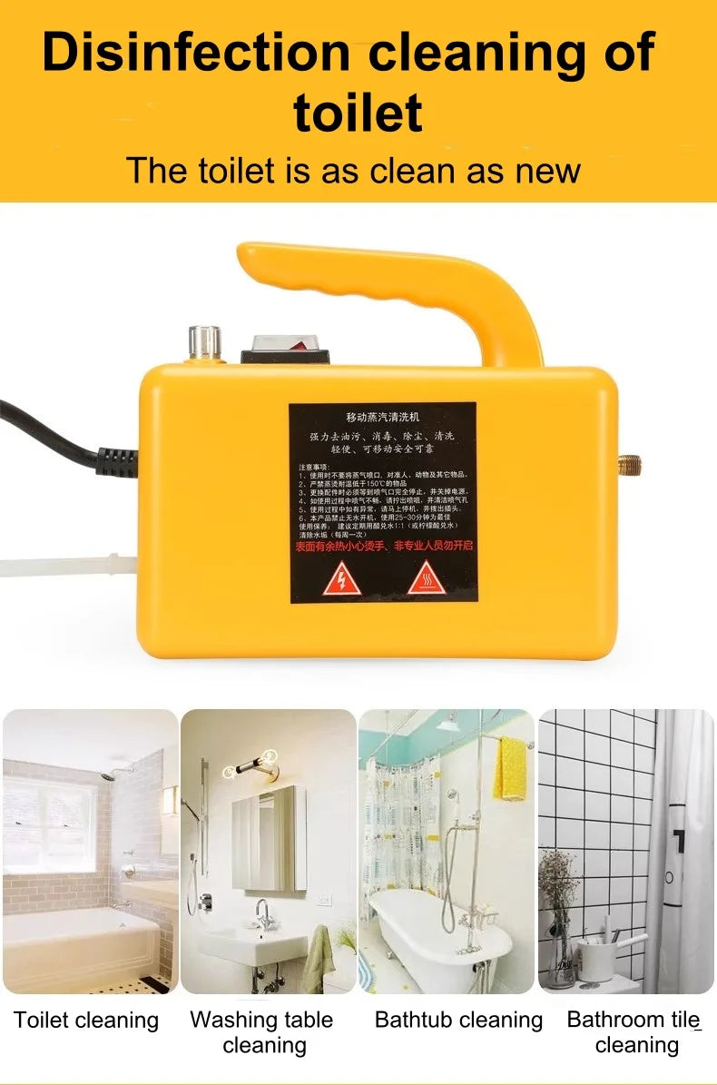 2600w220V High Temperature Steam Cleaner Portable Sterilization Pressure Jet Washer Machine for Home Car Kitchen Air Conditioner Beauty World Shop