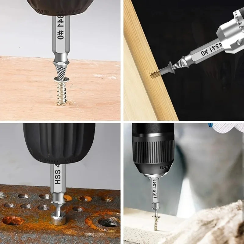 Damaged Screw Extractor Set HSS Drill Bit Stripped Broken Remover Small Easily Quickly Take Out Kit Easy Demolition Power Tools Beauty World Shop
