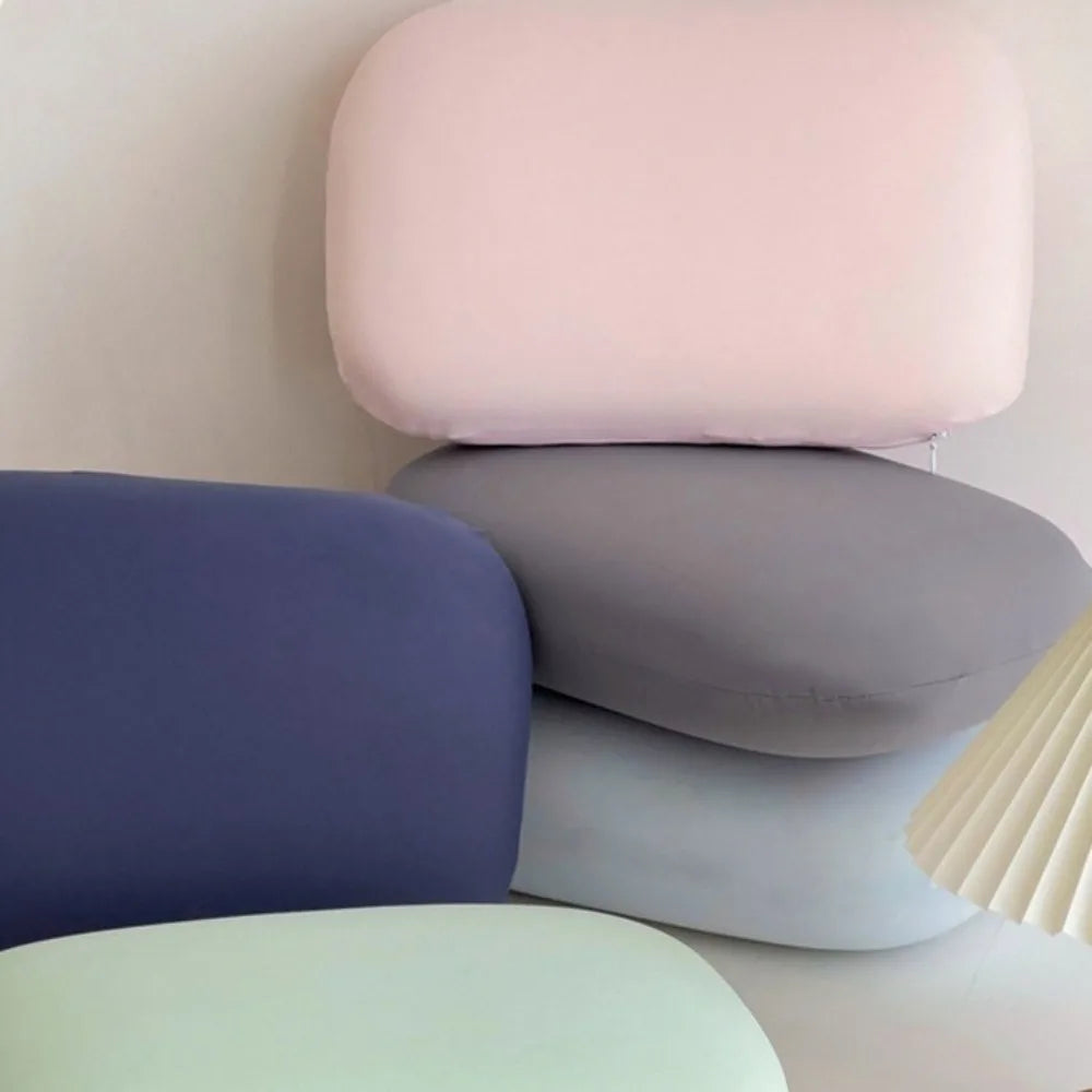 Portable Sponge Nap Pillow Macaron Color Soft Neck Pillow Multifunction Cervical Support Travel Sleeping Pillow Office Beauty World Shop