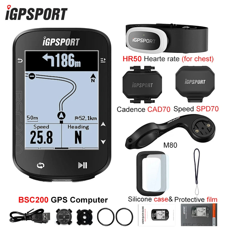 IGPSPORT BSC200 GPS Cycle bike Computer Wireless Speedometer Bicycle Digital ANT+ Route Navigation Stopwatch Cycling Odometer Beauty World Shop