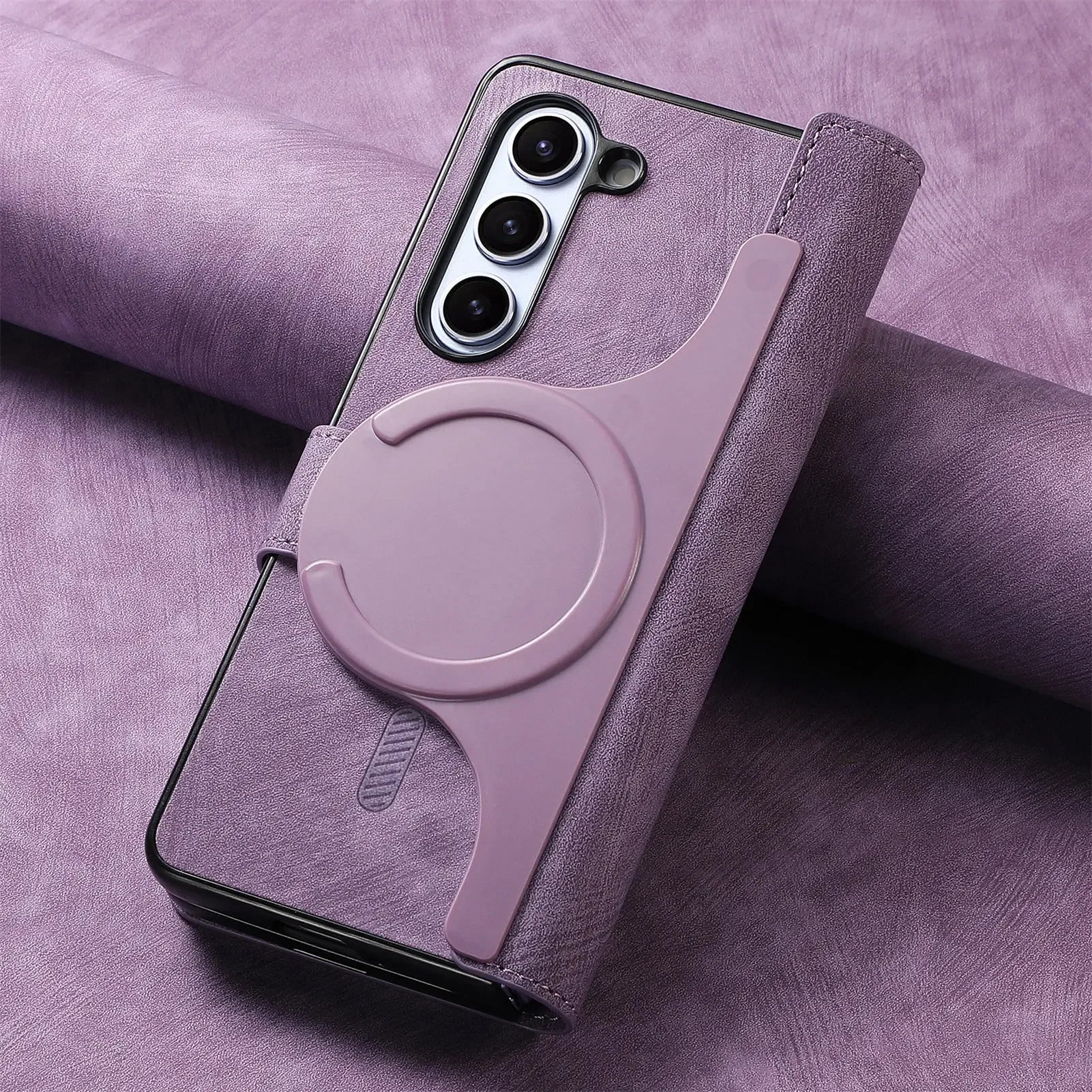 2 in 1 Magnetic Zipper Cards Solt Wallet Leather Case For Samsung Galaxy Z Fold 8 ultra 7 6 5  Wireless Charging Bag Purse Cover Beauty World Shop