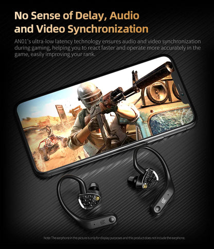 KZ AN01 Wireless Bluetooth 5.4 Cable Ear Hook With Charging Case For KZ Castor PRO PR2 PR3 ZSXPRO ZVXPRO Krila