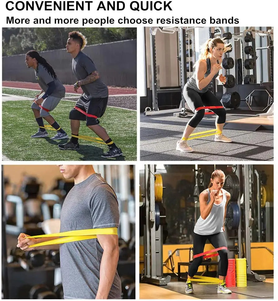 Different Resistance Bands Yoga Band Fitness Exercise Training Hip Tension Band Leg Squat Dance Elastic Loop Stretch Band Beauty World Shop