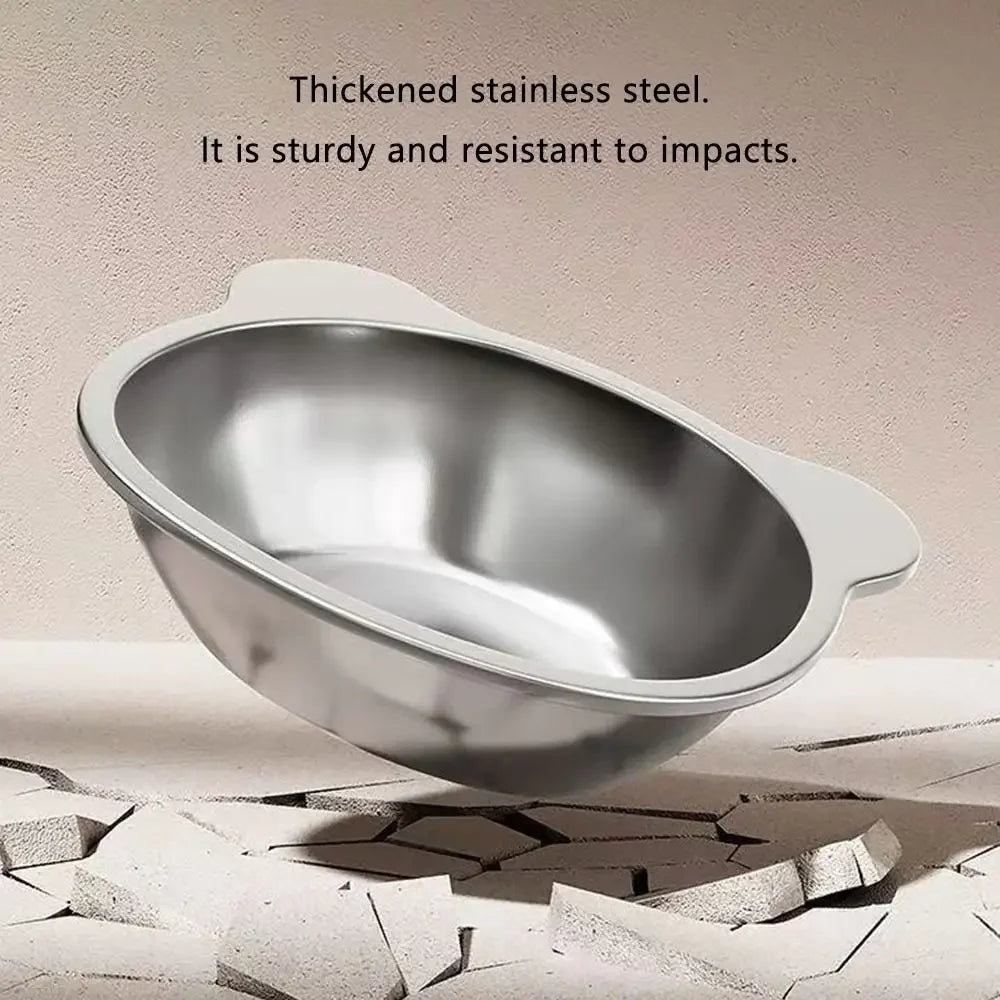 ‌304 Stainless Steel Raised Cat Bowl with 15° Elevated Design Tilted Neck Guard Healthy Feeding Shatterproof for Cats Puppies Beauty World Shop