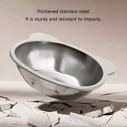 ‌304 Stainless Steel Raised Cat Bowl with 15° Elevated Design Tilted Neck Guard Healthy Feeding Shatterproof for Cats Puppies Beauty World Shop