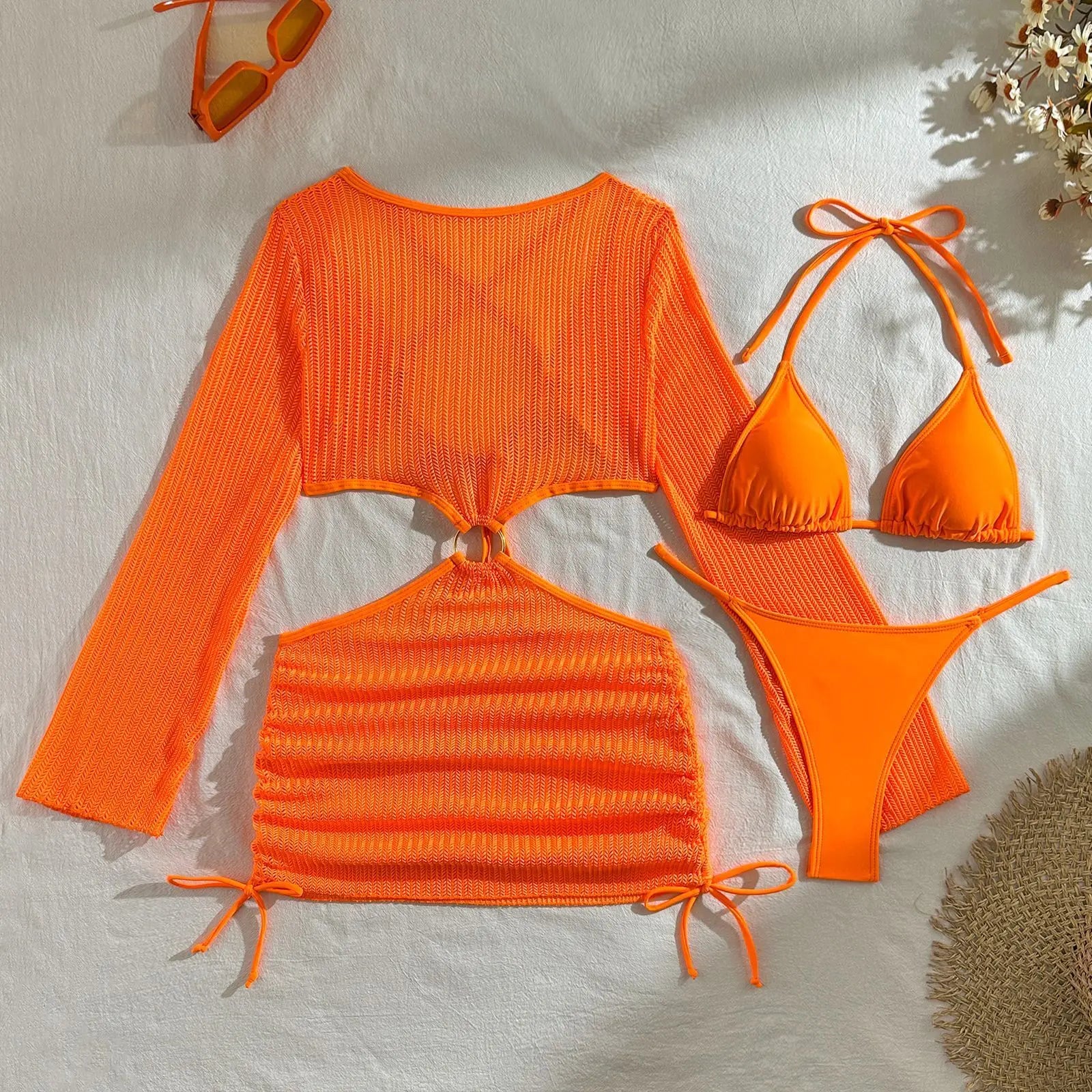 2026 Sexy Bikinis Female Swimsuits Women's Three-Piece Swimwear Beach Swim Wear Bathing Suits Brazilian Bikini Set Pool Bather Beauty World Shop