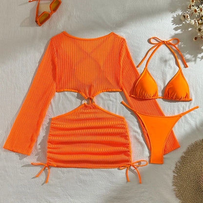 2026 Sexy Bikinis Female Swimsuits Women's Three-Piece Swimwear Beach Swim Wear Bathing Suits Brazilian Bikini Set Pool Bather Beauty World Shop