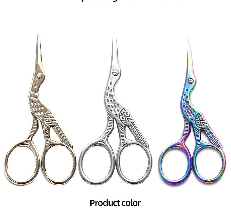 Mr.paper Antique Stork Sewing Art Scissors Made Stainless Steel Suitable for Daily Cutting Embroidery Sewing Craft Art Works Beauty World Shop