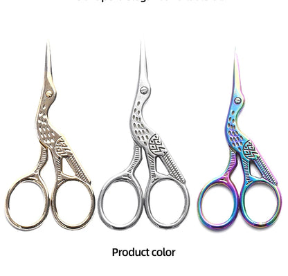 Mr.paper Antique Stork Sewing Art Scissors Made Stainless Steel Suitable for Daily Cutting Embroidery Sewing Craft Art Works Beauty World Shop