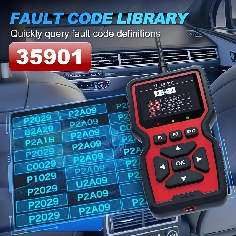 V519 Professional Obd2 Scanner - Usb-Powered Automotive Diagnostic Tool with Real-Time Data Stream, Full-Featured Obd Ii Testing (I/M Ready, Bod2/Eobd), Clears Engine Fault Lights, Reads/Erases Codes for Most Vehicles, Automo Beauty World Shop