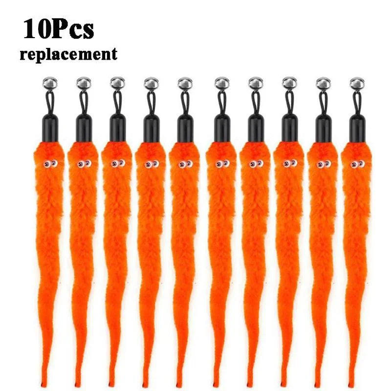 Replace Plush Cat Toy Accessories Worms Replacement Head Funny Cat Stick Pet Toys 5/10/6/11 Pcs Beauty World Shop
