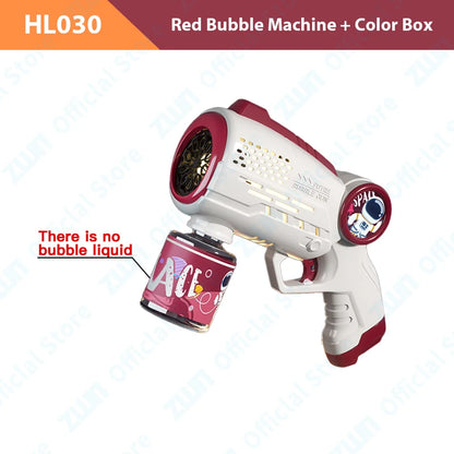 Children Bubble Gun Toy Astronaut Fully Automatic Bubble Machine Bubbles Gun Outdoor Game Fantasy Toy for Boys Girls Gifts Beauty Fashion